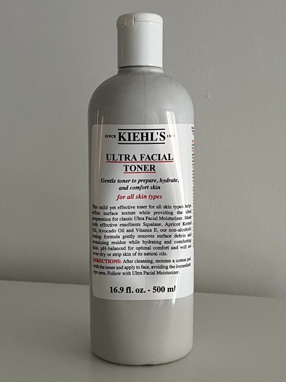 Kiehl's Ultra Facial Toner For All Skin Types 16.9 oz 500 ml Sealed New